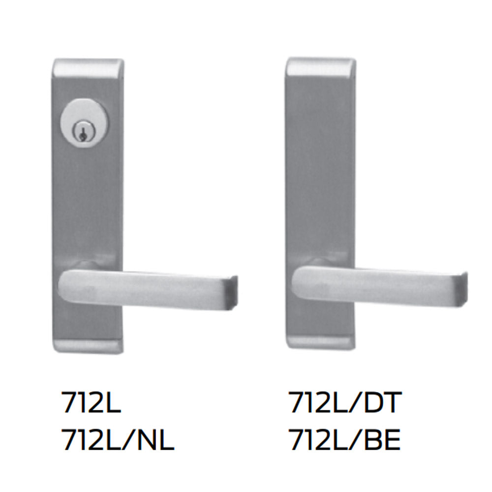 Falcon 712L-NL-C - Night Latch Function Exit Device Lever Trim for