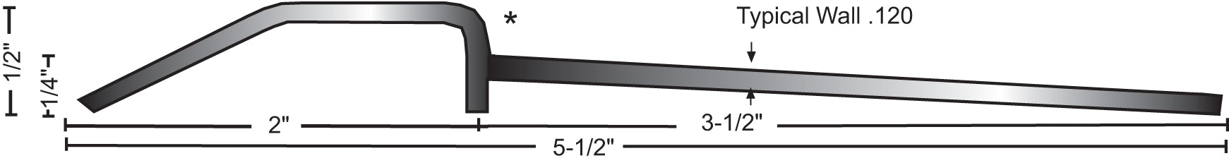 NGP 896SS ADA Compliant Stainless Steel Threshold, 1/2" x 5-1/2" – US ...