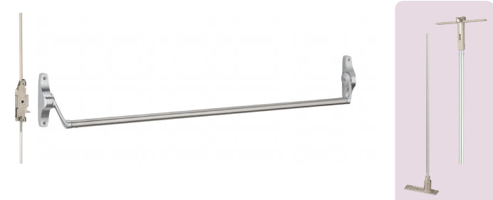 Von Duprin 5547WDCEO Concealed Vertical Rod Cross Bar Exit Device 55 Series - Barzellock.com