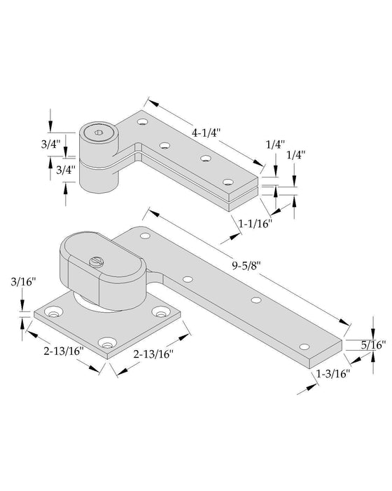 ABH 0147 3/4" Offset Pivot Set