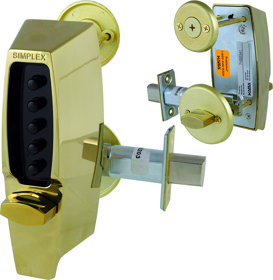 Kaba Simplex 7102 Mechanical Pushbutton Shabbos Lock 2-3/4" Backset