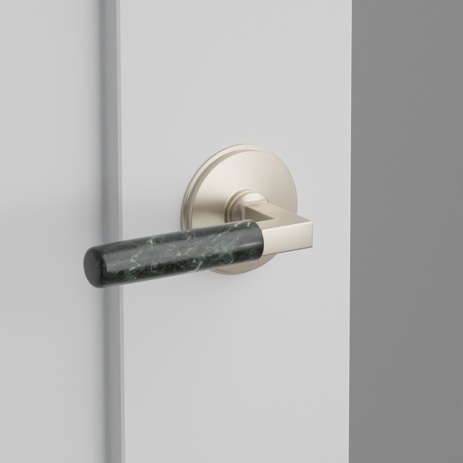 Emtek Green Marble Lever with Watford Rosette