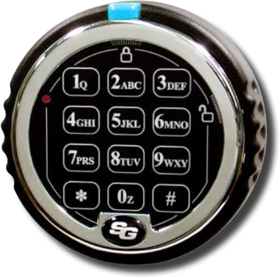S & G 1007-102 Spartan Direct-Drive Safe Lock, Throw Bolt, 2 Users, Rotating Keypad, Bright Chrome