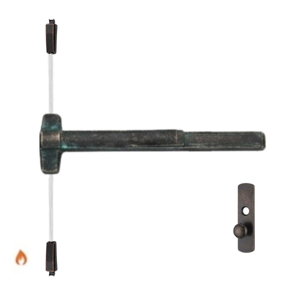 Von Duprin 9827K-NL-F/9927K-NL-F - Knob,Night Latch Surface Vertical Rod Device - Fire Rated