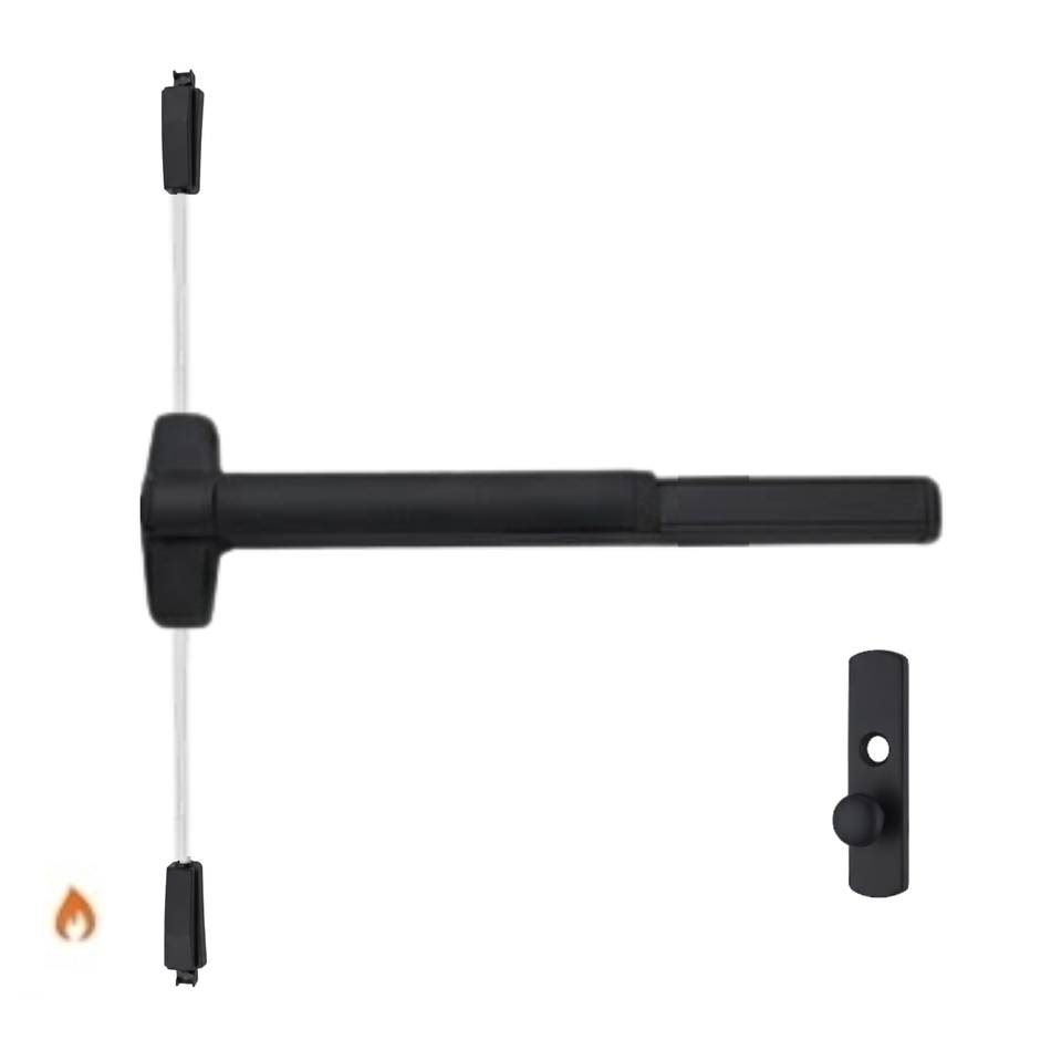 Von Duprin 9827K-NL-F/9927K-NL-F - Knob,Night Latch Surface Vertical Rod Device - Fire Rated