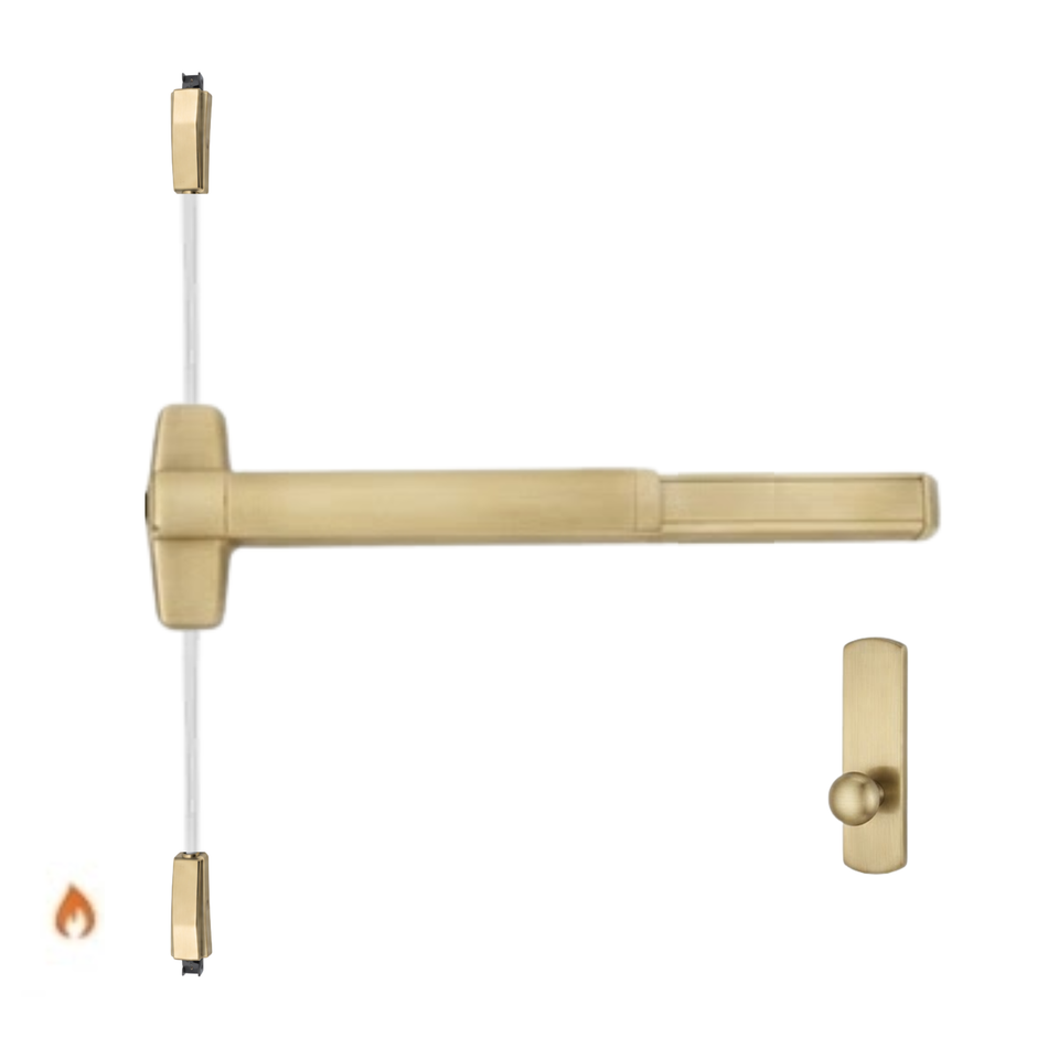 Von Duprin 9827K-BE-F/9927K-BE-F - Knob,Blank Escutcheon Surface Vertical Rod Device - Fire Rated