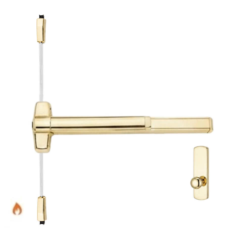 Von Duprin 9827K-BE-F/9927K-BE-F - Knob,Blank Escutcheon Surface Vertical Rod Device - Fire Rated