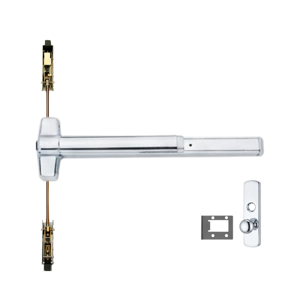Von Duprin 9847WDC-K/9947WDC-K - Knob Wood Door Concealed Vertical Rod Device