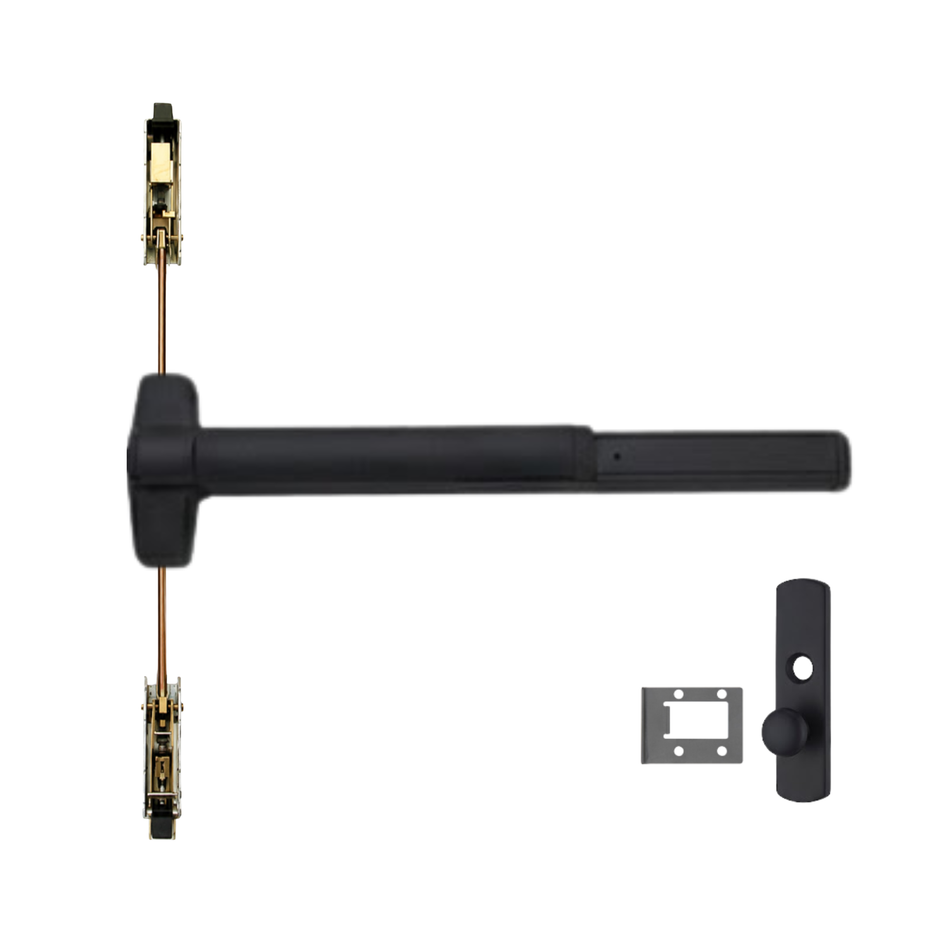 Von Duprin 9847WDC-K/9947WDC-K - Knob Wood Door Concealed Vertical Rod Device