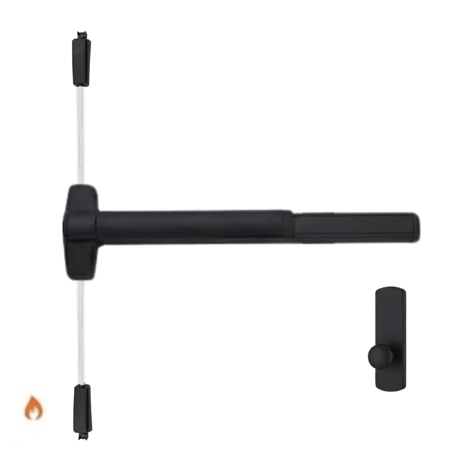 Von Duprin 9827K-BE-F/9927K-BE-F - Knob,Blank Escutcheon Surface Vertical Rod Device - Fire Rated