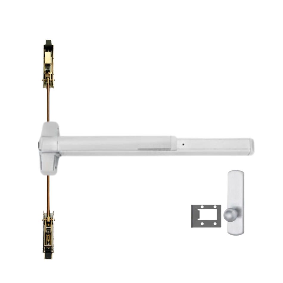 Von Duprin 9847WDCKBE/9947WDCKBE - Knob,Blank Escutcheon Wood Door Concealed Vertical Rod Device