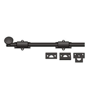 Deltana 12SB 12" Surface Bolt, Heavy-Duty, Solid Brass