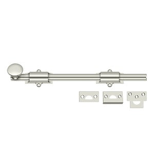 Deltana 12SB 12" Surface Bolt, Heavy-Duty, Solid Brass