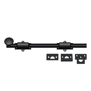 Deltana 12SB 12" Surface Bolt, Heavy-Duty, Solid Brass