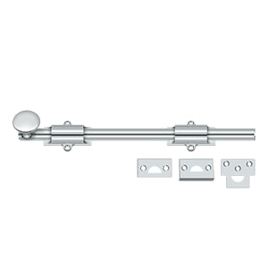 Deltana 12SB 12" Surface Bolt, Heavy-Duty, Solid Brass