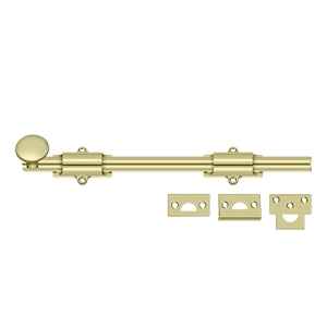 Deltana 12SB 12" Surface Bolt, Heavy-Duty, Solid Brass