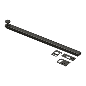 Deltana 12SBCS 12" Solid Brass Surface Bolt, Concealed Screws, HD