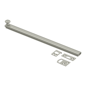 Deltana 12SBCS 12" Solid Brass Surface Bolt, Concealed Screws, HD