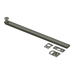 Deltana 12SBCS 12" Solid Brass Surface Bolt, Concealed Screws, HD