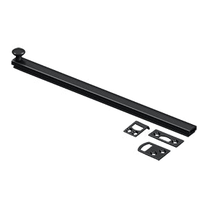 Deltana 12SBCS 12" Solid Brass Surface Bolt, Concealed Screws, HD
