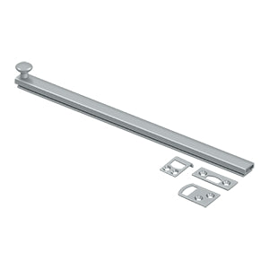 Deltana 12SBCS 12" Solid Brass Surface Bolt, Concealed Screws, HD
