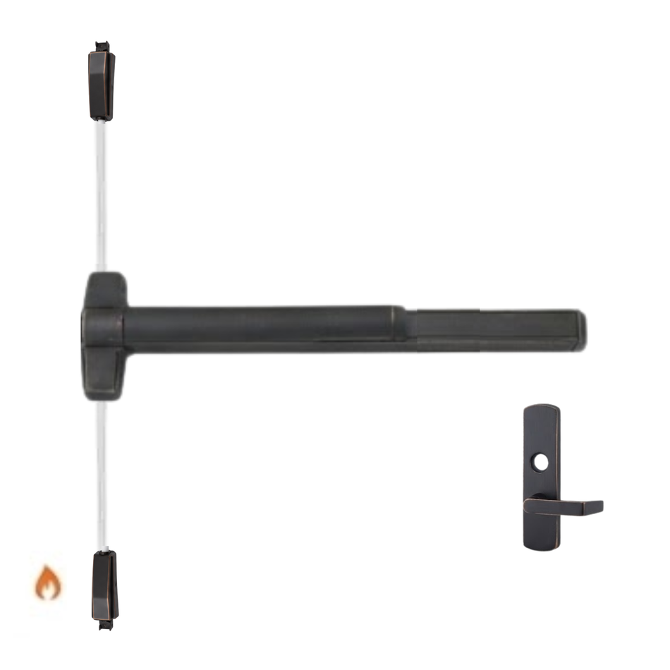 Von Duprin 9827L-NL-F/9927L-NL-F - Lever, Night Latch Surface Vertical Rod Device - Fire Rated