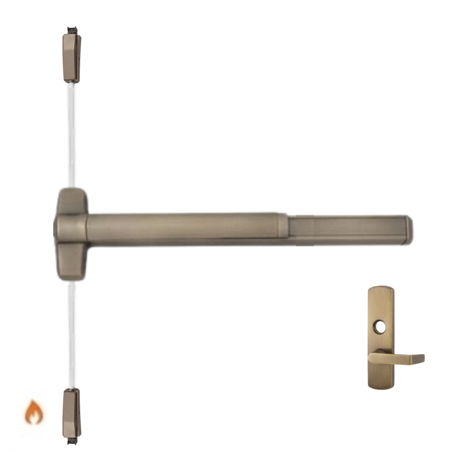 Von Duprin 9827L-NL-F/9927L-NL-F - Lever, Night Latch Surface Vertical Rod Device - Fire Rated