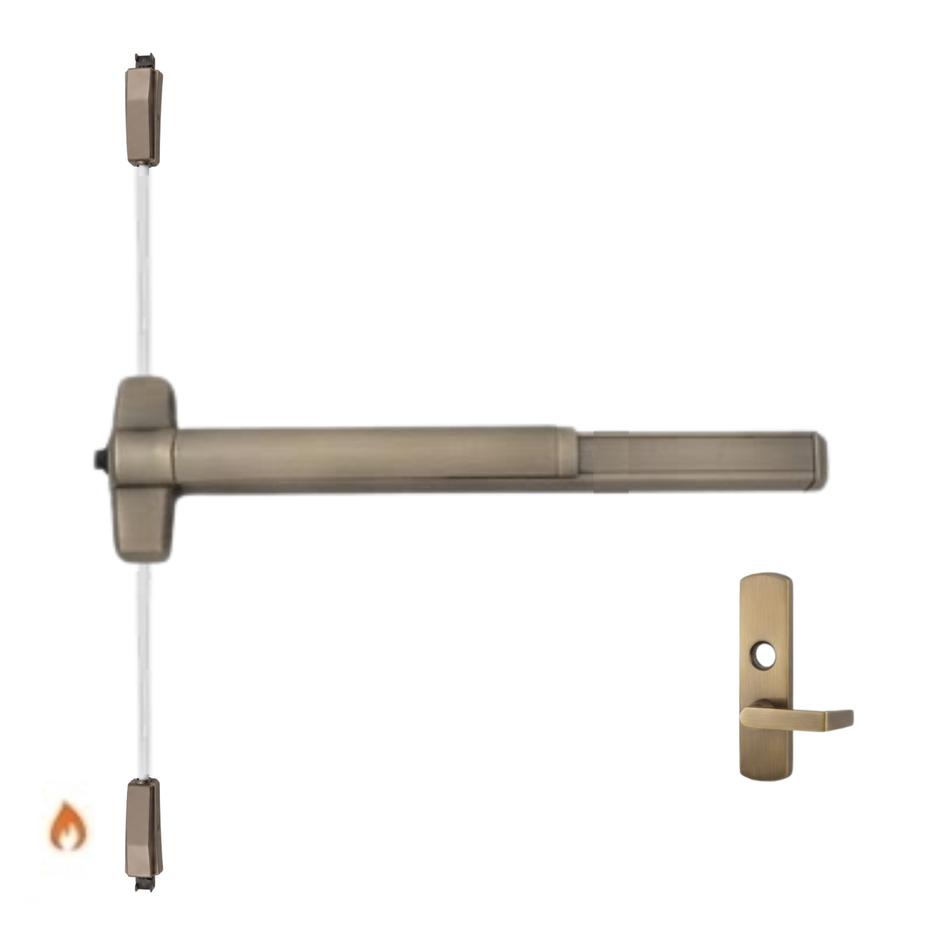 Von Duprin 9857L-NL-F/9957L-NL-F - Lever, Night Latch Surface Three Point Latch Device - Fire Rated