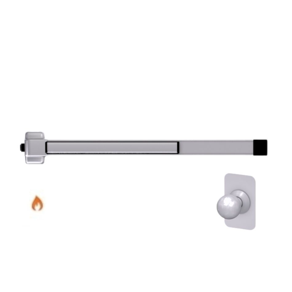 Von Duprin 22K-BE-F - Knob, Blank Escutcheon Rim Exit Device Von Duprin 22 Series - Fire Rated