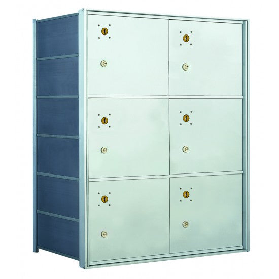 140064PLA - 6 Parcel Lockers - 1400 Series USPS 4B+ Approved Horizontal Replacement Mailbox