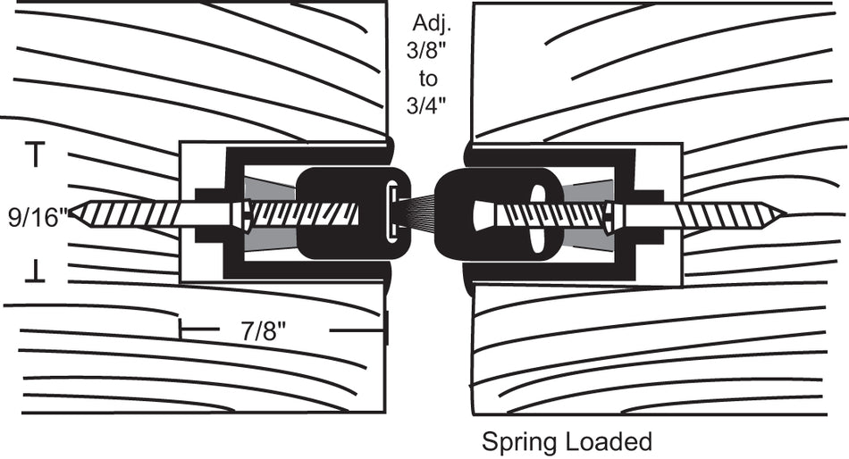 NGP 144P (SET) Spring Adjustable Mortised Astragal with Pile Seal
