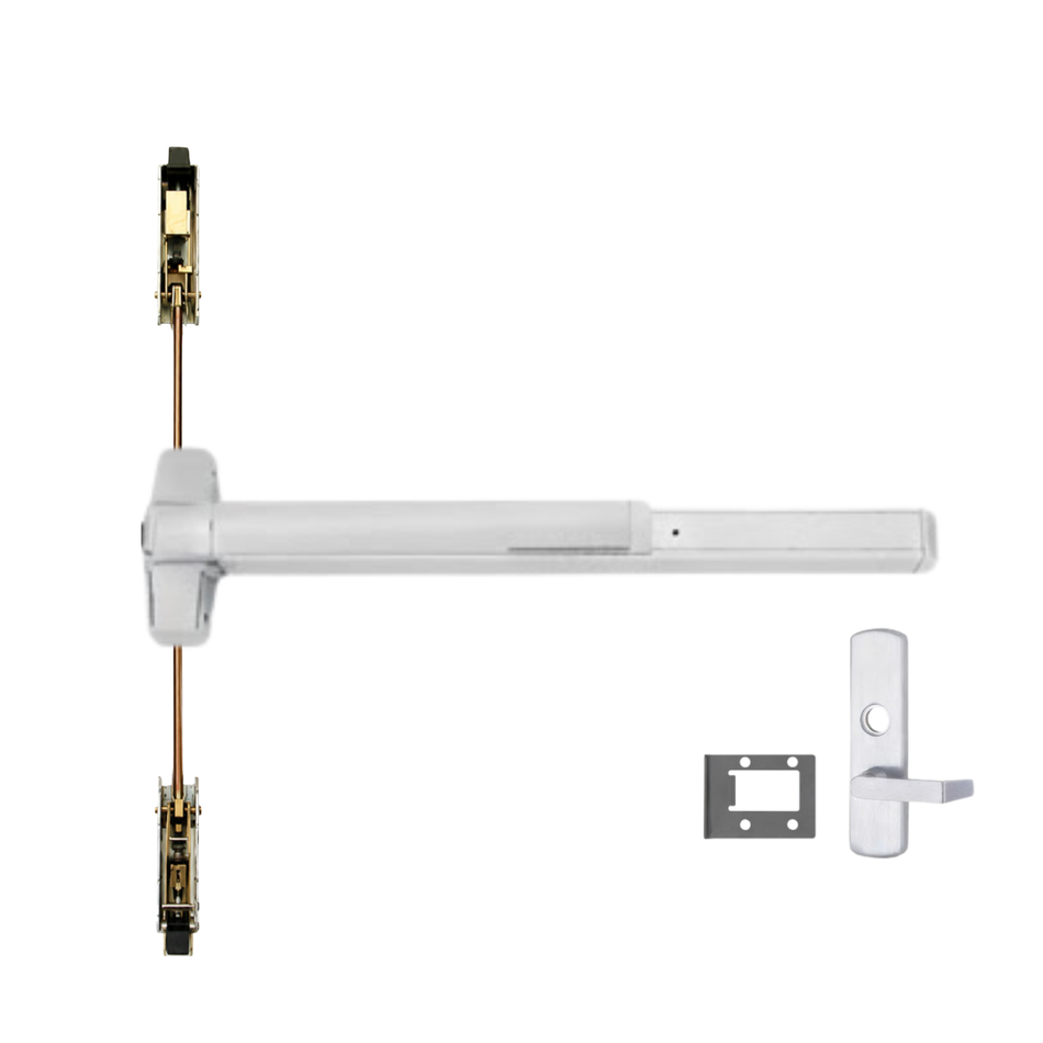 Von Duprin 9847WDC-L/9947WDC-L - Lever Wood Door Concealed Vertical Rod Device