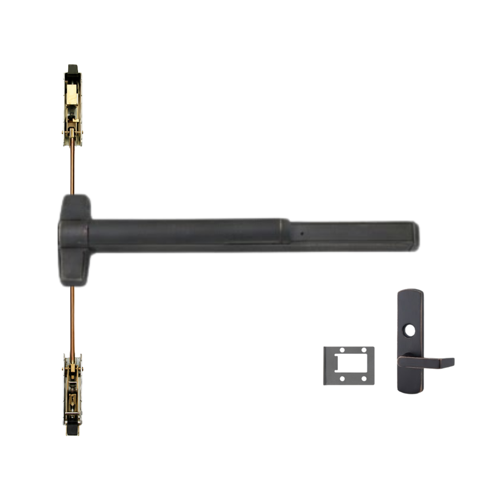 Von Duprin 9847WDC-L/9947WDC-L - Lever Wood Door Concealed Vertical Rod Device