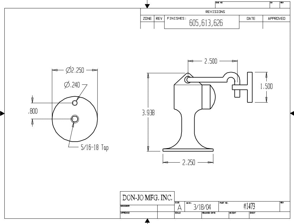 Don-Jo 1473 Floor Door Stop