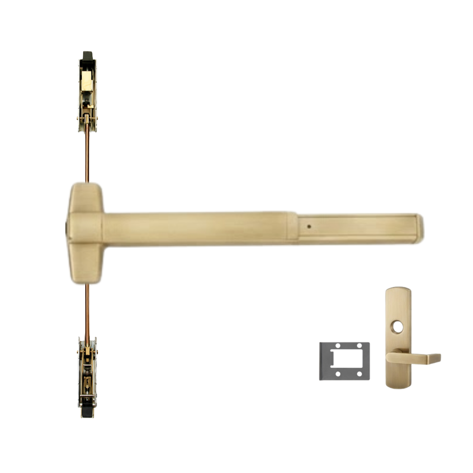 Von Duprin 9847WDC-L-NL/9947WDC-L-NL - Lever, Night Latch Wood Door Concealed Vertical Rod Device