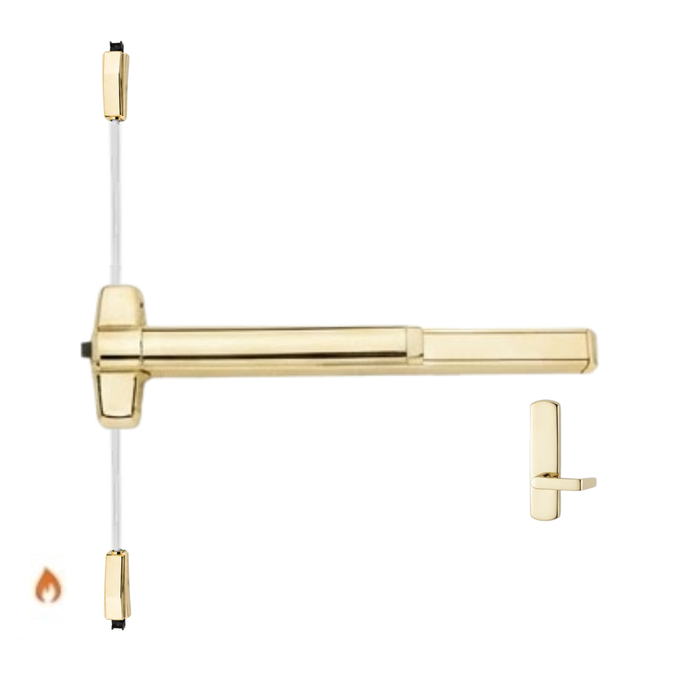 Von Duprin 9857L-BE-F/9957L-BE-F - Lever, Blank Escutcheon Surface Three Point Latch Device - Fire Rated