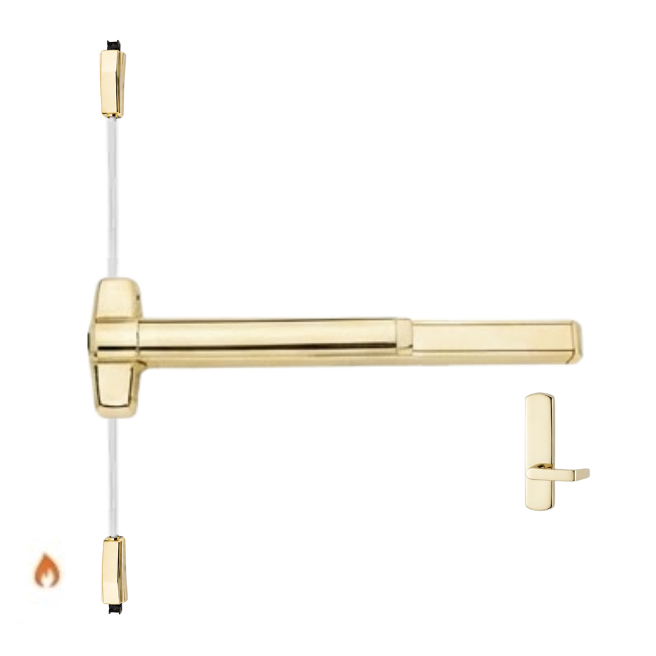 Von Duprin 9827L-BE-F/9927L-BE-F - Lever, Blank Escutcheon Surface Vertical Rod Device - Fire Rated