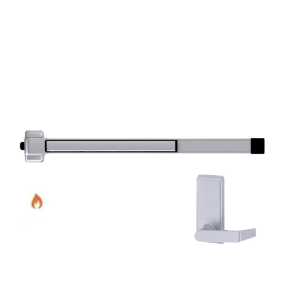 Von Duprin 22LBE-F - Lever, Blank Escutcheon Rim Exit Device Von Duprin 22 Series - Fire Rated