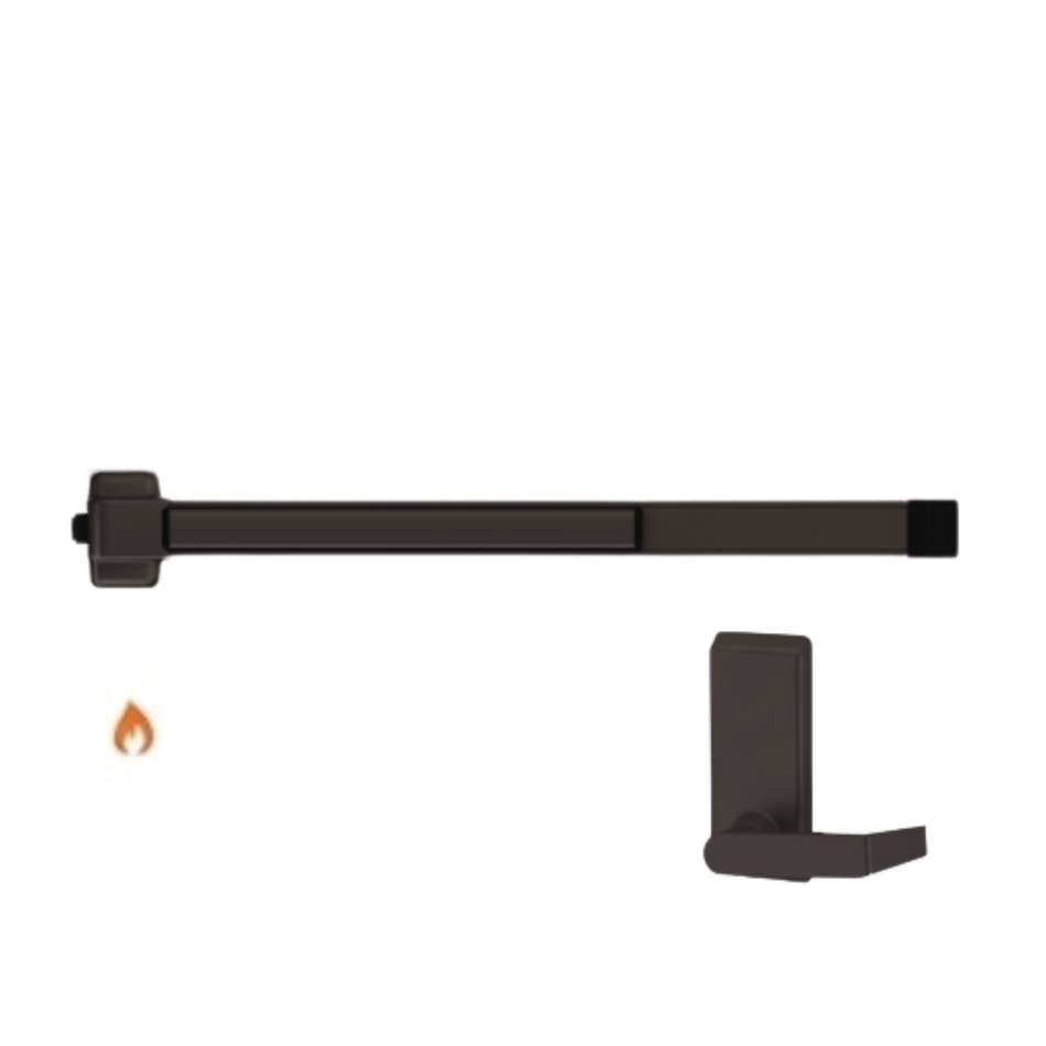 Von Duprin 22LBE-F - Lever, Blank Escutcheon Rim Exit Device Von Duprin 22 Series - Fire Rated