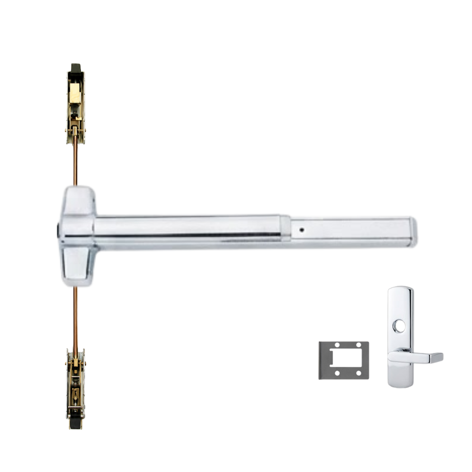 Von Duprin 9847WDC-L/9947WDC-L - Lever Wood Door Concealed Vertical Rod Device