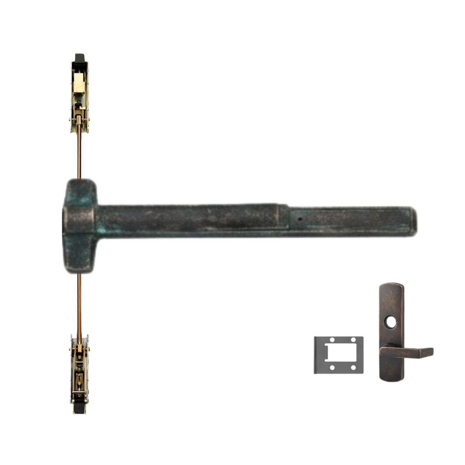 Von Duprin 9847WDC-L/9947WDC-L - Lever Wood Door Concealed Vertical Rod Device