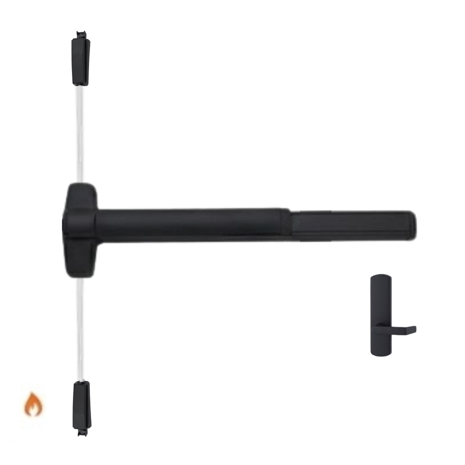 Von Duprin 9827L-BE-F/9927L-BE-F - Lever, Blank Escutcheon Surface Vertical Rod Device - Fire Rated