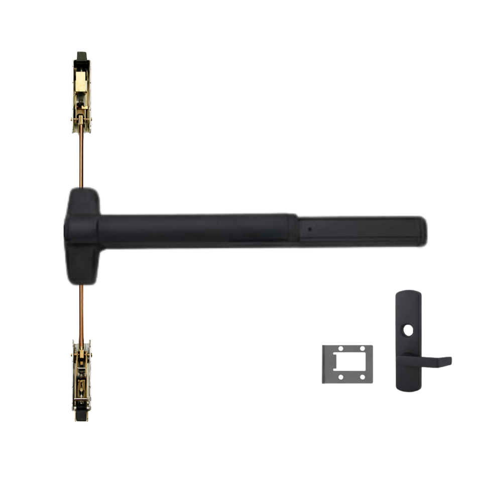 Von Duprin 9847WDC-L-NL/9947WDC-L-NL - Lever, Night Latch Wood Door Concealed Vertical Rod Device