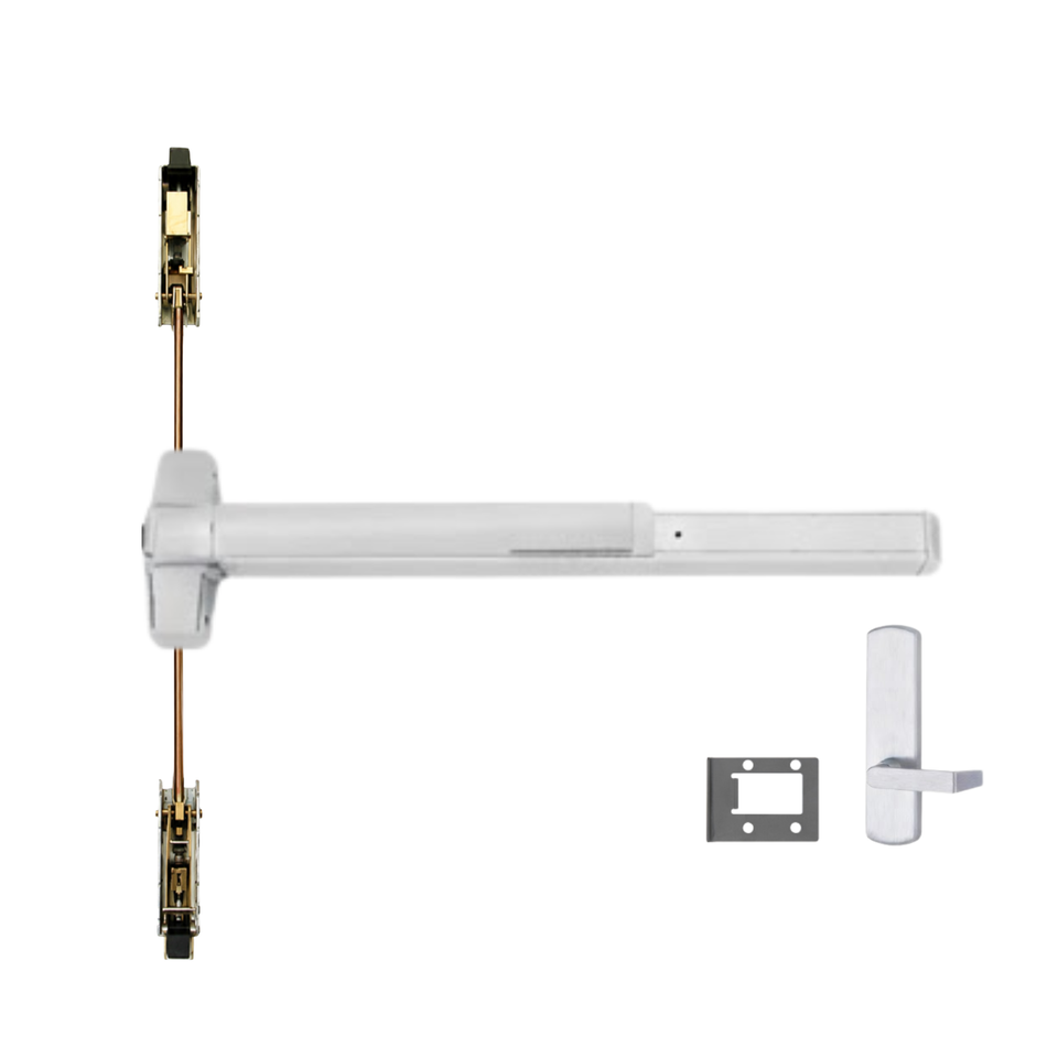 Von Duprin 9847WDC-L-BE/9947WDC-L-BE - Lever, Blank Escutcheon Wood Door Concealed Vertical Rod Device