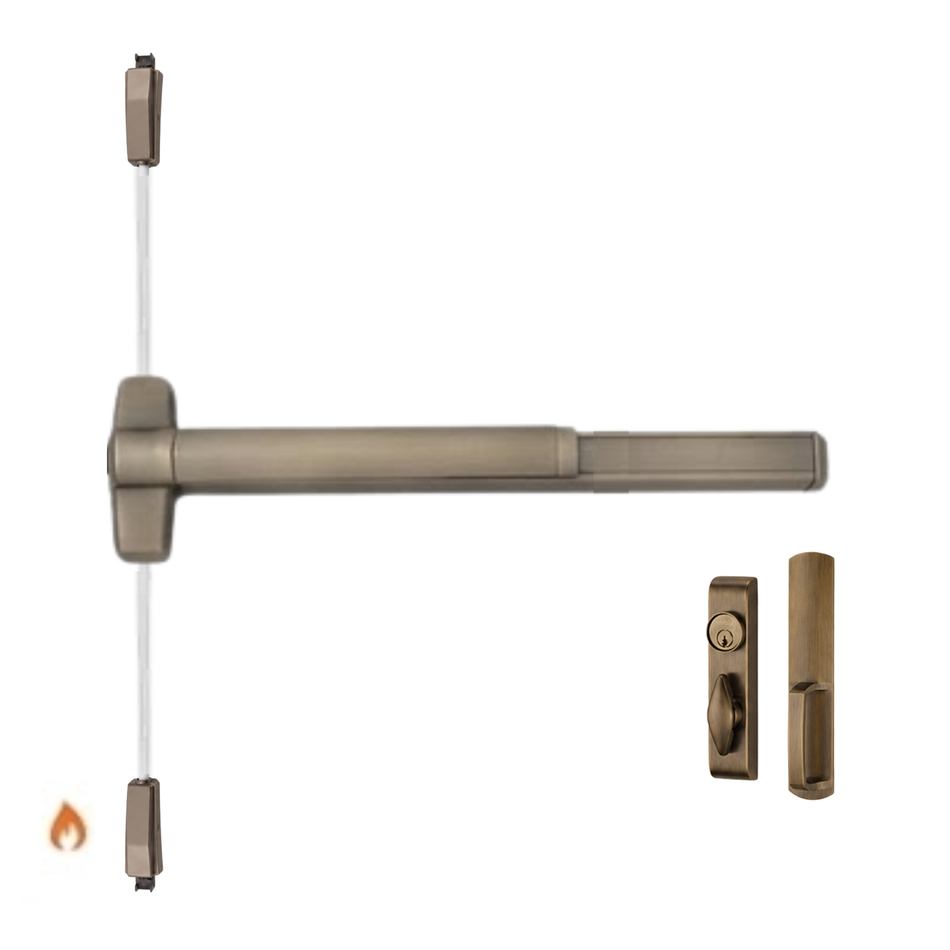 Von Duprin 9827TL-F/9927TL-F - Turn Lever, Surface Vertical Rod Device - Fire Rated