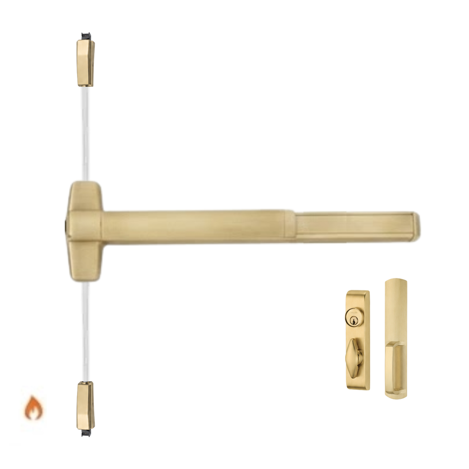 Von Duprin 9827TL-F/9927TL-F - Turn Lever, Surface Vertical Rod Device - Fire Rated