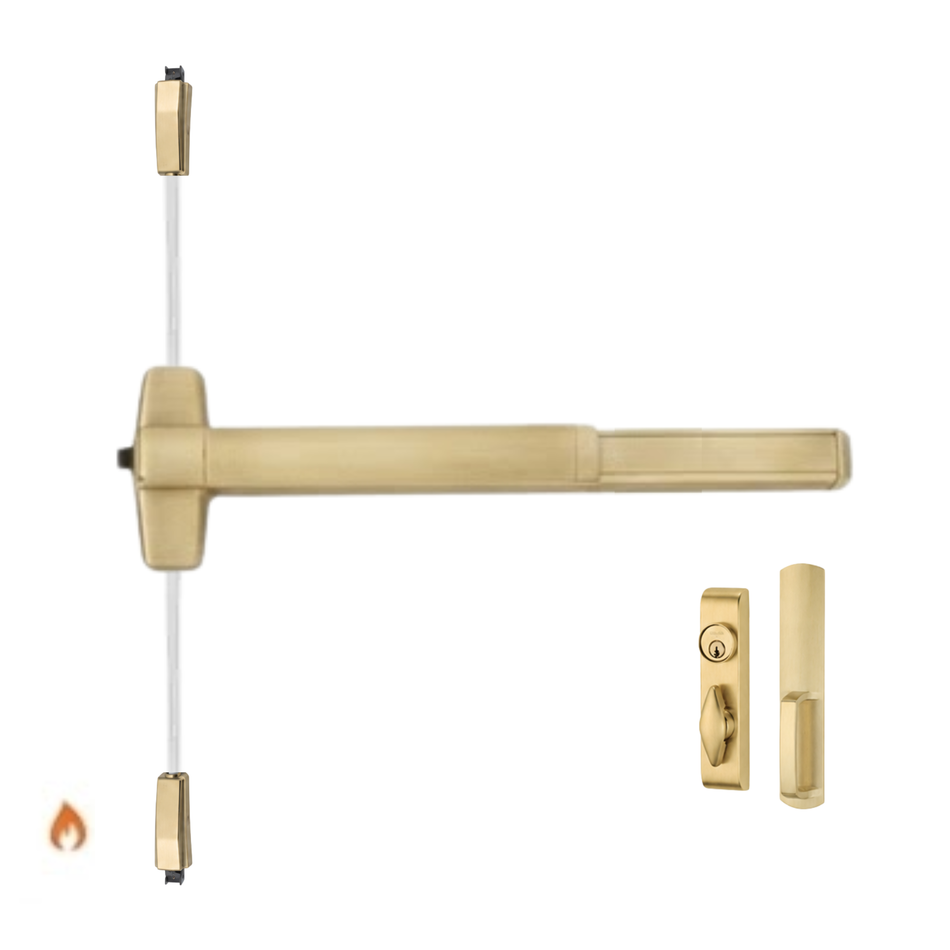 Von Duprin 9857TL-F/9957TL-F - Turn Lever, Surface Three Point Latch Device - Fire Rated