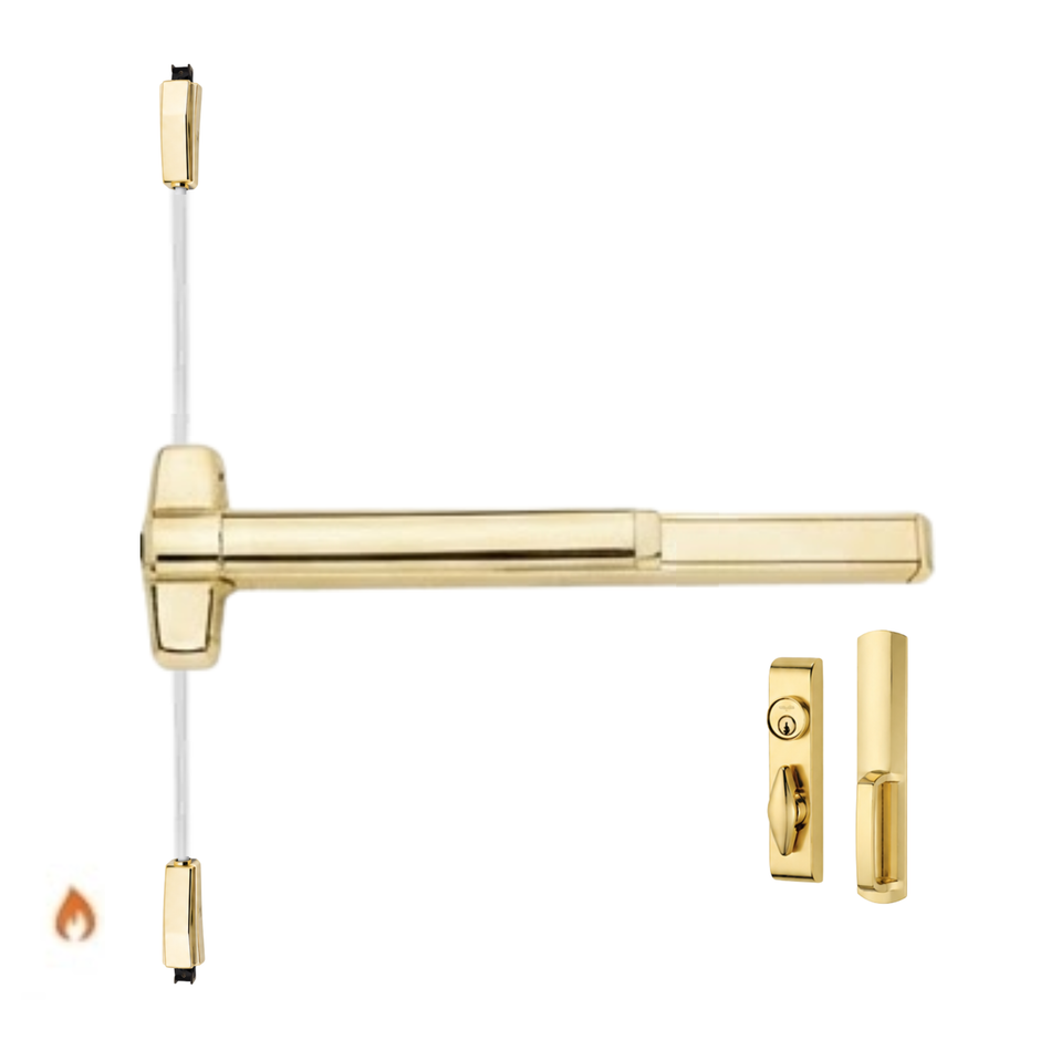 Von Duprin 9827TL-F/9927TL-F - Turn Lever, Surface Vertical Rod Device - Fire Rated