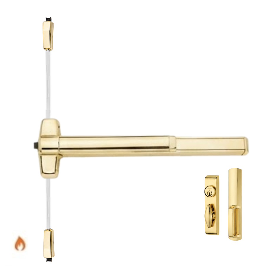 Von Duprin 9857TL-F/9957TL-F - Turn Lever, Surface Three Point Latch Device - Fire Rated