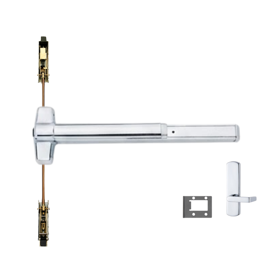 Von Duprin 9847WDC-L-BE/9947WDC-L-BE - Lever, Blank Escutcheon Wood Door Concealed Vertical Rod Device